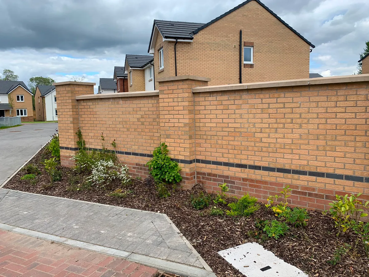 Estate Boundary Wall & Brick Piers